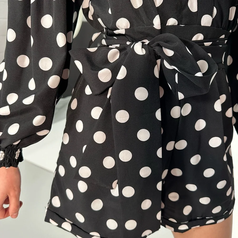 Black and White Polka Dot romper - Picture 4 of 8